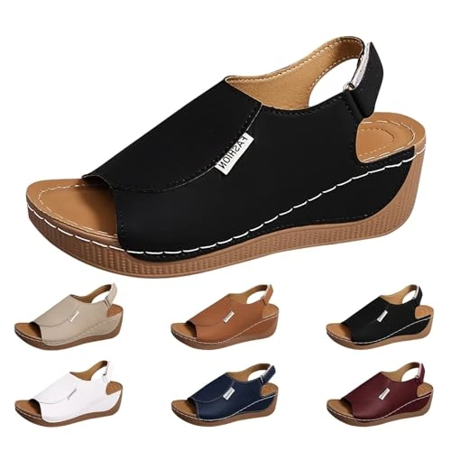 Offerta a tempo: Generico Sandali Da Donna Ortopedici Da Donna – Scarpe Estive Slingback, Sandali Estivi Eleganti Da Donna, Leggeri Da Spiaggia, Comodi Sandali Romani, Lavabili Pianta Larga Sandalo Pantofole Aperte - 0.00% da 19.98 € a 19.98 €