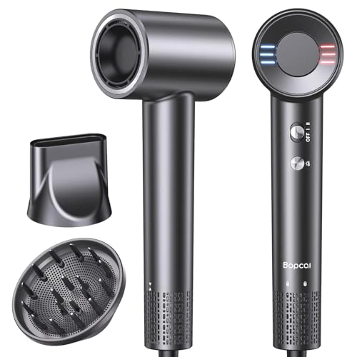 Offerta a tempo: Bopcal Phon Capelli Professional con Ionico, Asciugacapelli da Viaggio 100-240V, 170.000 giri/min High-Speed Asciugacapelli con 500 Milioni di Ionico Negativi, Anti-Crespo, come Regalo ZCY891-M - 32% da 199.99 € a 136.99 €