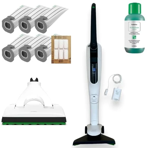 Offerta a tempo: VORWERK FOLLETTO VK7s ORIGINALE NUOVO – Aspirapolvere SENZA FILI con Spazzola, Batteria, Caricabatteria, 6 Sacchetti, 6 Dovina – GARANZIA 2 ANNI (Dotazione Completa + Lavapavimenti SP7) - 0.00% da 1249.00 € a 1249.00 €