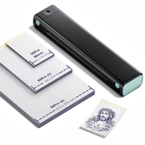 Zeitlich begrenztes Angebot: Phomemo M08F Tattoo Drucker mit 150pcs Transferpapier Thermodrucker Tattoo von 153.99 € auf 128.99 € (16% Rabatt)