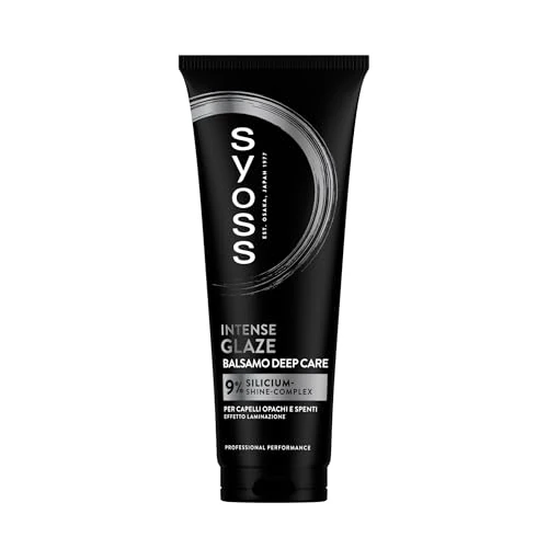 Offerta a tempo: Syoss Balsamo Deep Care Intense Glaze 250ml, 9% Silicium-Shine-Complex, Syoss Balsamo per capelli opachi e spenti, effetto laminazione - 13% da 5.98 € a 5.19 €