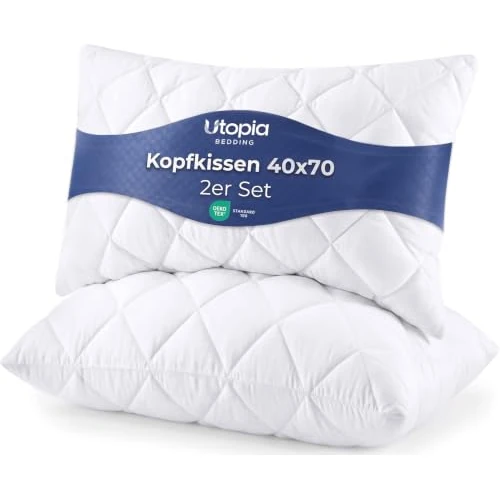 Tijdelijke aanbieding: Utopia Bedding Gewatteerde Bedkussens, Zachte en Ondersteunende Slaapkussens, Comfortabele en Veerkrachtige Kussens voor Zij-, Rug- en Buikslapers van 19.99 € naar 19.99 € (0.00% korting)