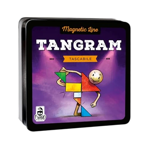 Offerta a tempo: Cranio Creations - Magnetic Line, Tangram - Un Grande Classico In Versione Tascabile E Magnetica - 1+ Giocatori - 5 Minuti – Gioco per Famiglie e Amici – Età 4+ - Edizione in Lingua Italiana - 0.00% da 6.99 € a 6.99 €