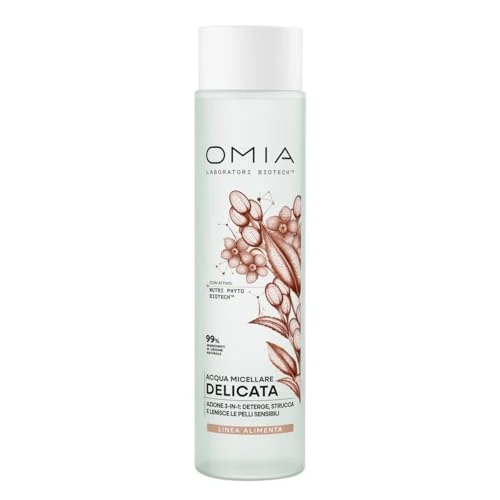 Offerta a tempo: Omia Alimenta, Acqua Micellare Struccante Delicata per Pelli Sensibili, Rimuove Make-Up, Pelle Morbida e Vellutata, Formula Vegana, 250 ml - 14% da 5.69 € a 4.89 €