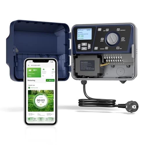 Oferta limitada: Inkbird IICO-800 Programador Riego WiFi 8 Zonas con Impermeable Protector,16 Programas de Riego,Cálculo del consumo de Agua,Apoyo Lluvia Saltar,Ajuste Estacional,Riego Automatico WiFi para Jardín de 129.99 € a 129.99 € (ahorro 0.00%)