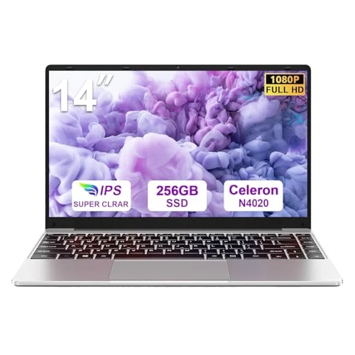 Offerta a tempo: 2026 PC Portatile 14 Pollici Laptop Win 11 256 GB ROM N4020 2.4G+5G-Argento - 65% da 599.99 € a 209.99 €