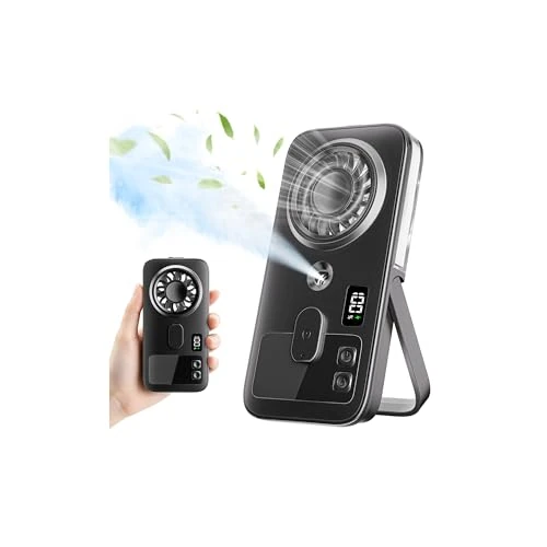 Offerta a tempo: Mini Ventilatore Portatile con Nebulizzatore, Handheld Ventilatori Piccolo - 37% da 26.99 € a 16.99 €