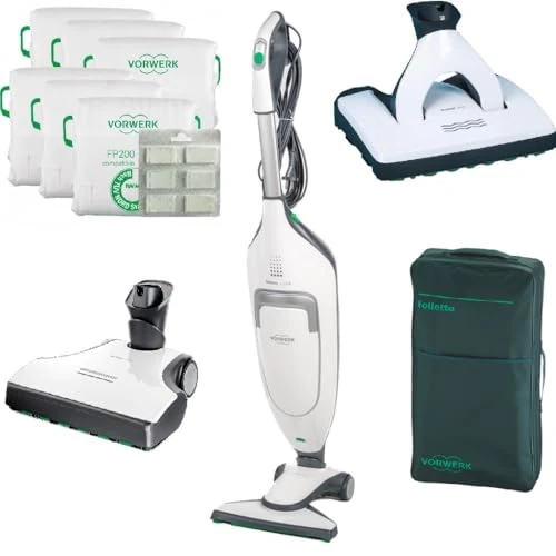 Offerta a tempo: VORWERK FOLLETTO VK220s Rigenerato Come Nuovo – Aspirapolvere Scopa Elettrica Con Filo con HD65, Filtro, 6 Sacchetti, 6 Profumini (Dotazione Completa + EB420 + SP600 + Sacca Accessori + Detergente) - 0.00% da 1039.00 € a 1039.00 €