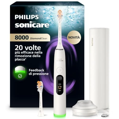Offerta a tempo: Philips Sonicare Next-Generation DiamondClean 8000 Spazzolino elettrico - con Feedback di pressione, 15 impostazioni, bianco polvere, HX8312/11 - 0.00% da 217.79 € a 217.79 €