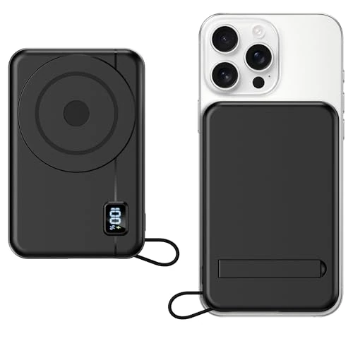 Offerta a tempo: Magnetic Power Bank – Compatible with iPhone 16 15 14 13 Series Wireless Charger 10000 mAh Portable Powerbank Battery Pack Quick Charger External Battery con ingresso e uscita di tipo C, display a LED - 78% da 99.99 € a 21.65 €