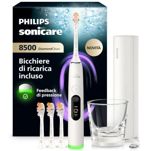 Oferta limitada: Philips Sonicare Next-Generation DiamondClean 8500 Cepillo de dientes eléctrico - con Smart Pressure Feedback y 18 ajustes, blanco talco, HX8515/11 de 459.99 € a 459.99 € (ahorro 0.00%)