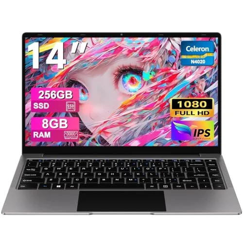 Offerta a tempo: bvate PC Portatile 14 Pollici Notebook, 8GB RAM 256GB SSD, Processore Celeron Fino a 2.8GHz, Win11 con Mouse Wireless e Adesivi Tastiera Italiana - Grigio - 60% da 599.99 € a 239.89 €