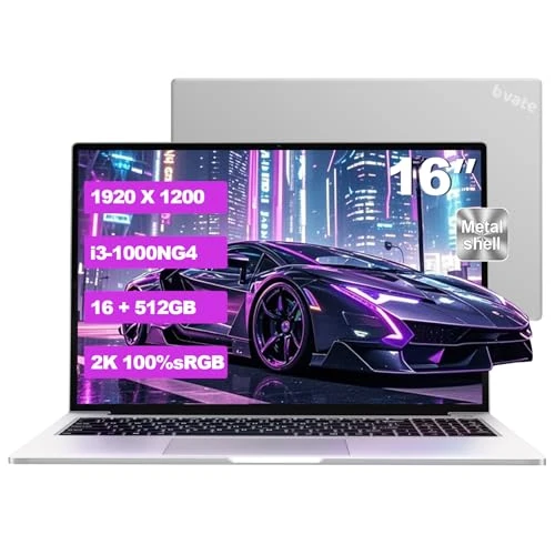 Offerta a tempo: bvate PC Portatile Gaming 16GB RAM 512GB 1TB SSD Espansione Core i3 (fino a 3,2Ghz) Notebook 16 Pollici Computer Portatile 1920 * 1200 IPS UHD 5G WiFi con mouse & adesivi per tastiera Italiana-Argento - 43% da 699.99 € a 399.99 €