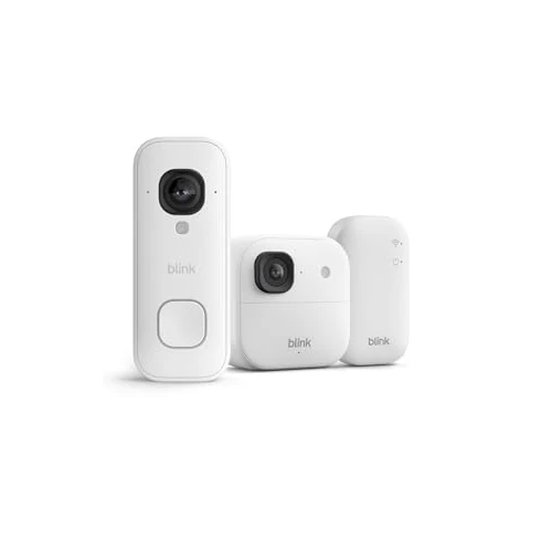 Offerta a tempo: Videocamera esterna 2K+ Blink (ultimo modello) + Blink Videocitofono cablato 2K+ (ultimo modello) — Sistema da 1 videocamera, bianco - 77% da 149.98 € a 34.99 €