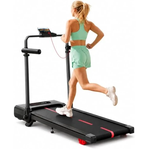 Zeitlich begrenztes Angebot: Elektrisches Laufband für Zuhause, platzsparendes Walking Pad mit Neigung, bis zu 12 km/h, LED-Display, Handlauf, leistungsstarker Motor, leise Treadmill für Zuhause und Büro, Ebenholz von 215.99 € auf 215.99 € (0.0% Rabatt)