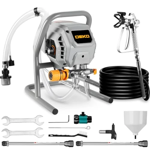 Oferta limitada: DEKO Pulverizador de Pintura 700 W: Equipo de pulverización sin Aire. Pistola eléctrica sin Aire de 1,2 l/min. Presión máxima de 2900 PSI. Incluye una Manguera de 7,5 Metros de 219.99 € a 219.99 € (ahorro 0.00%)