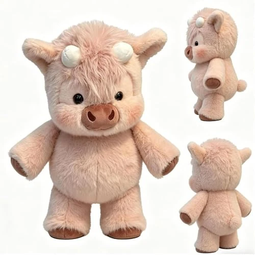 Offerta a tempo: Running Highland Cow Plush - 45cm Adorabile Animale Peluche Muccas Pelosa Per Alleviare Lo Stress, Peluche Cinghiale Che Corre Vitello Che Corre Per Ragazzi E Ragazze, Cuscini In Peluches Cinghiale - 0.00% da 12.99 € a 12.99 €
