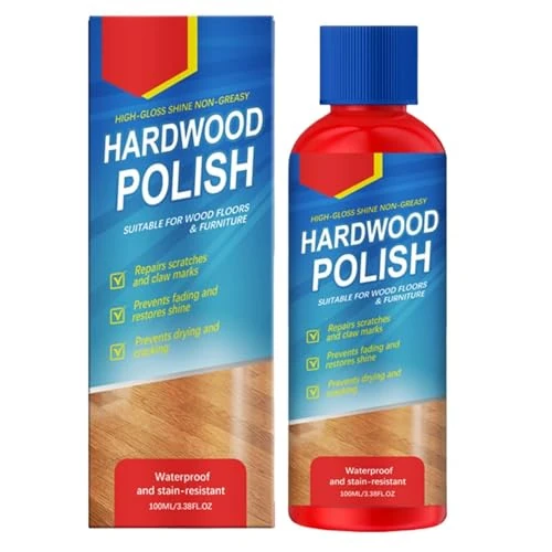 Offerta a tempo: Hardwood Polishs, 100ml High-Gloss Shine Floor Cleaner Restorer, Easy Apply Design Sturdy Floor Care Solution For Hardwoods And Furniture - 40% da 12.39 € a 7.39 €