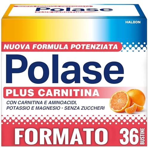 Offerta a tempo: Polase Plus Carnitina, Per Stanchezza e Fatica Fisica, Formula con Carnitina e Aminoacidi, (36 bustine) - 35% da 30.60 € a 19.95 €