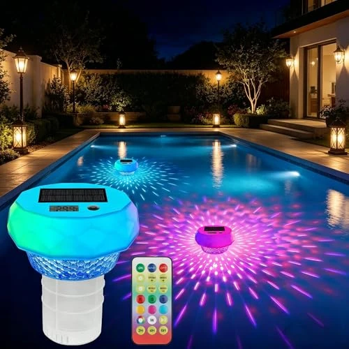 Offre limitée : Aogled Thermomètre solaire numérique pour piscine | Thermomètre flottant, écran LED et fonction minuterie, 8 effets de lumière dynamiques, étanche IP68 de 24.99 € à 24.99 € (0.00% de remise)