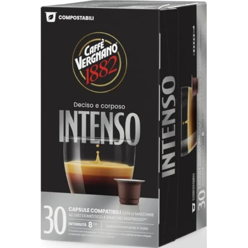 Offerta a tempo: Caffè Vergnano 1882 - Capsule Compatibili Nespresso, Intenso - 22% da 8.99 € a 7.03 €