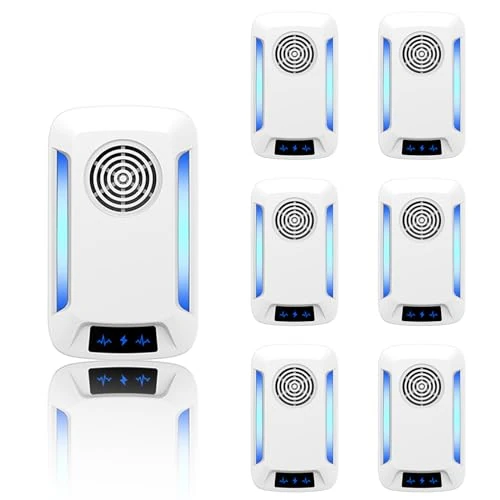 Offerta a tempo: Ultrasuoni per Topi 6 Pack，Repellente Ultrasuoni Anti Zanzare, Elettrico Ultrasuoni Antizanzare, Repellente Ultrasuoni per Anti Topi, Zanzare, Scarafaggi, Formiche, Ragni, Roditori(Bianco) - 0.00% da 29.99 € a 29.99 €