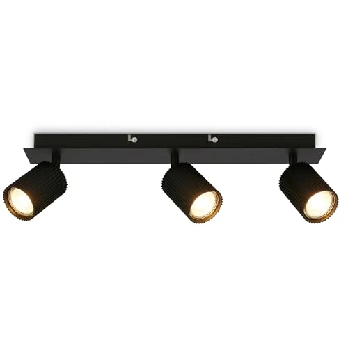 Oferta limitowana: BRILONER - Lampa sufitowa obrotowa do wnętrz, oprawka GU10, maks. 9 W, oświetlenie do salonu, sypialni i kuchni, reflektor sufitowy w nowoczesnym stylu, plafon, 45 cm, Czarny z 121.54 zł na 121.54 zł (oszczędź 0.00%)