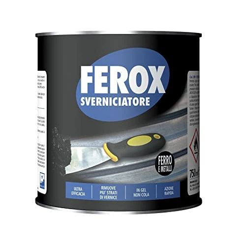 Offerta a tempo: FEROX - Sverniciatore Specifico per Ferro e Metalli Rimuove Vernici Vecchie e Resistenti Formula in Gel Ad Alta Densità Penetra Zone Difficili 750ml - 0.00% da 11.90 € a 11.90 €