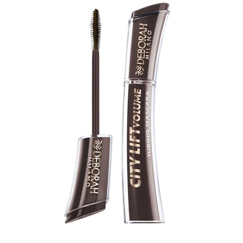 Offerta a tempo: Deborah Milano, Mascara City Lift Volume, Mascara Marrone, Effetto Liftante e Allungante, Mascara Tubing Long Lasting fino a 36H, Scovolino in Fibra Conico per Applicazione Senza Grumi - 46% da 14.90 € a 8.00 €