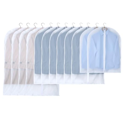 Offerta a tempo: OTraki Set di 12 Sacchi Porta Abiti,Sacchi in Peva con Chiusura a Cerniera,Lavabili in Lavatrice,a Prova di Tarme,Tre Modelli (60X80/60X100/60X120 cm) per Proteggere Abiti,Vestiti e Abiti Da Sera - 0.00% da 19.99 € a 19.99 €