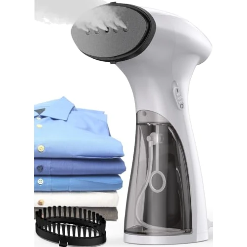 Offerta a tempo: Blesgam Ferro da Stiro Verticale 1600W, 25g/min Vapore Portatile 3 in 1 Stiratore Verticale con 150ml Caldaia Rimovibile, 30s Riscaldamento Rapido, Ferro da Stiro a Vapore per i Viaggi, Casa, Bianco - 26% da 45.99 € a 33.99 €