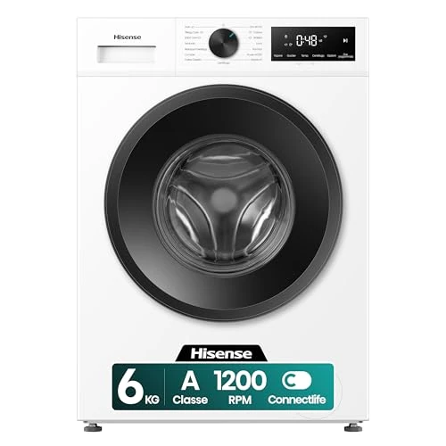 Offerta a tempo: Hisense WF1I6022BWU NUOVA Lavatrice Slim a Carica Frontale 6 kg, 1200 rpm, 15 Programmi, Display Touch, Motore Inverter, Programma Rapido, Partenza Ritardata, Classe Energetica A - 12% da 329.00 € a 289.00 €