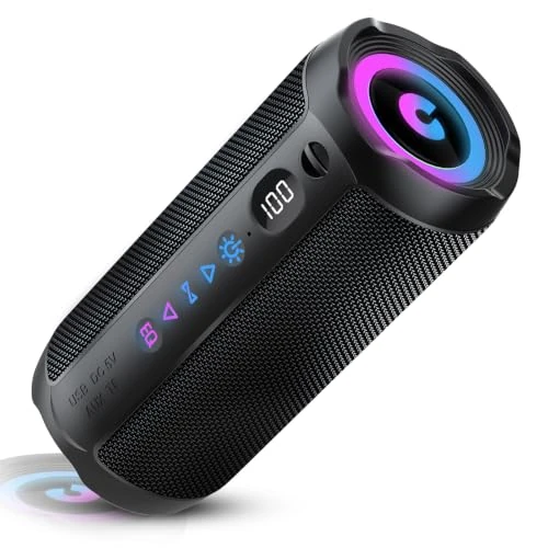 Offerta a tempo: Cassa Bluetooth Portatile 25W, Potente Altoparlante Bluetooth, Doppio Basso Driver, 25 Ore di Autonomia, TWS Accoppiamento, RGB, IPX7 Impermeabile, AUX, TF,USB,Ideale Attività All'aperto/Feste/Viaggi - 69% da 129.99 € a 39.99 €