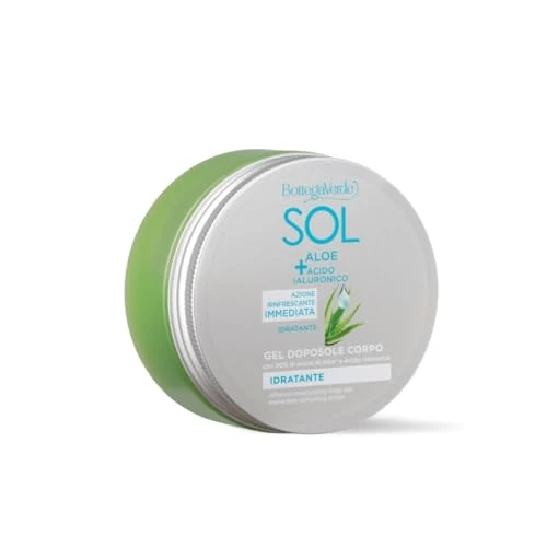 Offerta a tempo: Bottega Verde - Gel Doposole Corpo SOL Aloe e Acido Ialuronico, Idatante, Azione Rinfrescante Immediata, Per Tutta la Famiglia - 50% da 22.00 € a 10.99 €