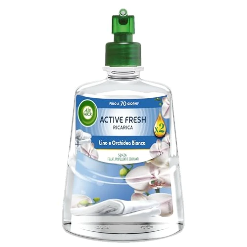 Offerta a tempo: Air Wick Active Fresh Deodorante per Ambienti, Ricarica per Diffusore Spray Automatico senza Gas alla fragranza Lino e Orchidea Bianca, 228 ml (Confezione da 1) - 20% da 6.99 € a 5.59 €