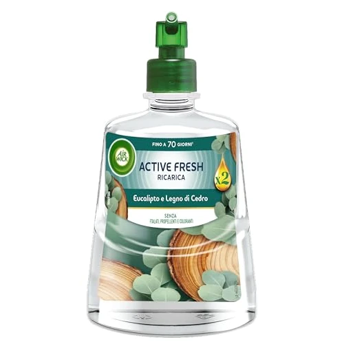 Offerta a tempo: Air Wick Active Fresh Deodorante per Ambienti, Ricarica per Diffusore Spray Automatico senza Gas alla fragranza Eucalipto e Legno di Cedro, 228 ml (Confezione da 1) - 20% da 6.99 € a 5.59 €
