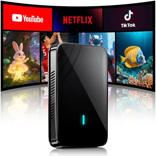 Offerta a tempo: Adattatore CarPlay Wireless, AI Box Android Auto Wireless con Doppio Wi-Fi Stabile, AI Box CarPlay Compatibile con CarPlay e Android Auto Cablati di Serie, Supporto per YouTube/Netflix, 2GB+16GB,CB4A - 0.00% da 99.99 € a 99.99 €