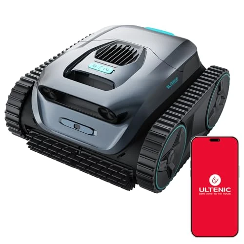 Offerta a tempo: Ultenic Robot Piscina Pareti e Fondo, Linea d'Acqua, Navigazione Intelligente, Robot Piscina Senza Fili, 180Min, Filtrazione Ultrafine, Aspirapolvere per Piscina con App e Aggiornamenti OTA - 0.00% da 389.99 € a 389.99 €