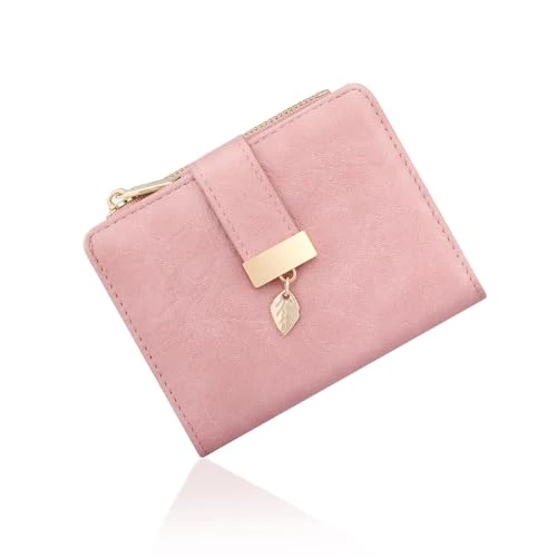Offre limitée : Pomelo Best Petit Portefeuille pour Femme - Blocage RFID - Compartiment à Monnaie avec Fermeture éclair - Portefeuille à Double Rabat en Cuir PU de 14.99 € à 14.99 € (0.00% de remise)