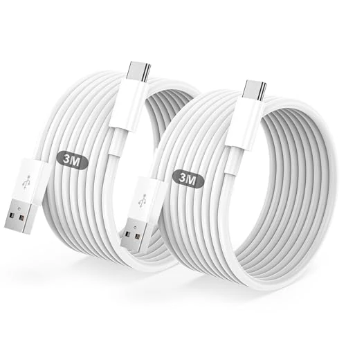 Offerta a tempo: Cavo USB Type-C,Per Originale Cavetto USB A a USB C Cellulare Ricarica Rapida 2Pezzi 3M+3M,Per iPhone 17/16/15/Pro/Plus/Pro Max/Air,Per Samsung Galaxy S24/S23+/Ultra/S22/A53/A54/iPad Pro/Air/cavi - 18% da 11.99 € a 9.79 €