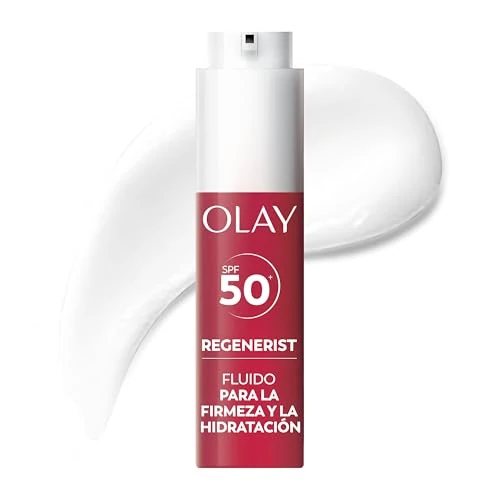 Offerta a tempo: Olay Regenerist Firm & Plump Fluido SPF50+. Idratante Viso con Peptide di Collagene, Niacinamide e Pro-Vitamina B5. Crema Idratante dalla Texture Leggera. Idrata, Rassoda e Rimpolpa la Pelle - 40% da 19.99 € a 11.99 €
