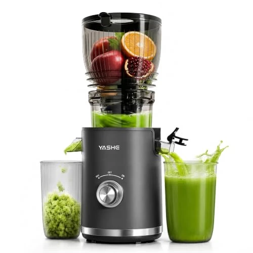Offerta a tempo: YASHE Estrattore di Succo Lento 300W, Bocca 148 mm per Frutta e Verdura Intera, Slow Juicer con Funzione Inversa, Motore Silenzioso, Senza BPA, Facile da Pulire - 10% da 109.99 € a 99.27 €