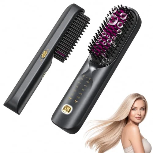 Offre limitée : Bopcal Brosse Lissante pour Cheveux 10000mAh - 3 in 1 Brosse Lissante Sans Fil, Fer a Lisser 300 Millions d'ions Négatifs, Mini Lisseur 30S Chauffage, Céramique Anti-BrûLure, pour Voyage&Powerbank 19 de 139.99 € à 139.99 € (0.00% de remise