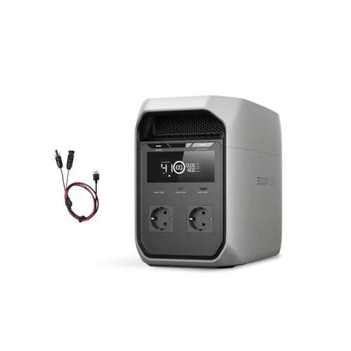 Zeitlich begrenztes Angebot: EF ECOFLOW DELTA 3 Classic Power Station mit XT60i Kabel, 1024 Wh LiFePO4-Akku, 1800 W AC-Ausgang (3600 W Spitzenleistung), USB-C 100 W, 1 Stunde Schnellladung, Camping-Generator von 599.00 € auf 599.00 € (0.00% Rabatt)