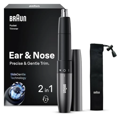 Offerta a tempo: Braun EN21 Rifinitore per Naso e Orecchie, Grigio, a Batteria - 26% da 26.99 € a 19.99 €