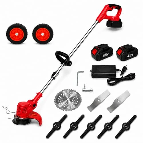 Offerta a tempo: Decespugliatore a Batteria MULTIFUNZIONE 4 in 1 - TESTA REGOLABILE - Tagliaerba a Batteria Leggero 1,5 kg con Asta Telescopica - Batteria a LUNGA DURATA - SILENZIOSO - Perfetto per TAGLI DURI - 0.00% da 34.99 € a 34.99 €
