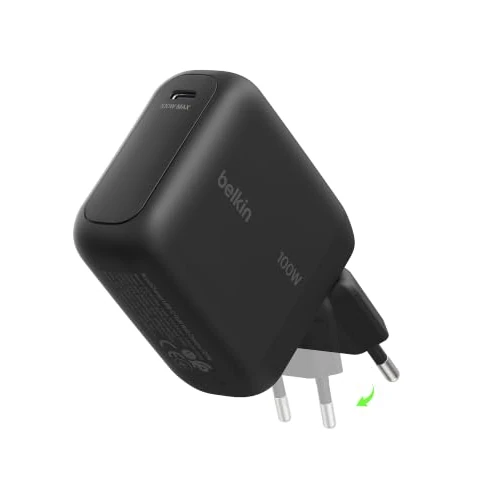 Offerta a tempo: Belkin BoostCharge Caricatore USB C GaN 100W, Carica Batterie Cellulare Compatto con Spina Pieghevole per iPhone 17, Samsung Galaxy S26, Pixel 10, AirPods, Tablet, MacBook, Chromebook- Nero - 44% da 44.99 € a 24.99 €