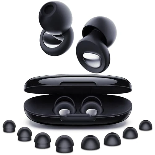 Offerta a tempo: Pro-Comfort Tappi Orecchie Dormire-con Filtro Metallico Avanzato, 46dB Riduzione Rumore, Materiale Delicato Nano-Silicone, 4Misure (XS-L) Adatte per Sonno, Motocicli, Concerti & Lavoro - 60% da 39.99 € a 15.99 €