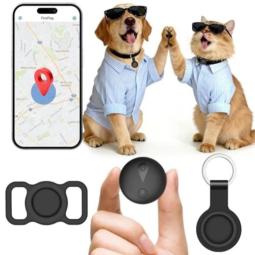 Limited-time offer: GPS Cat Collar, Dog GPS with Real Time Location Tracking, Mini Cat Tracker, Dog Tracker without Subscription, Compatible with iOS/Android, Long Battery Life, Can Be Worn with Collar, Black from 27.06 £ to 27.06 £ (save 0.00%)