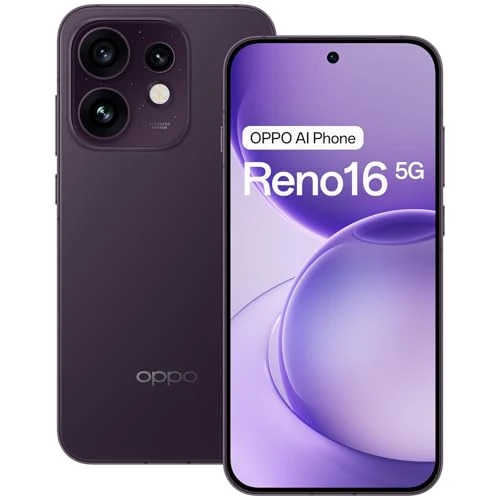 Limited-time offer: OPPO Reno16 5G Smartphone 8+256GB 6000mAh 120Hz 50MP, Purple Black from 649.00 £ to 549.00 £ (save 15%)